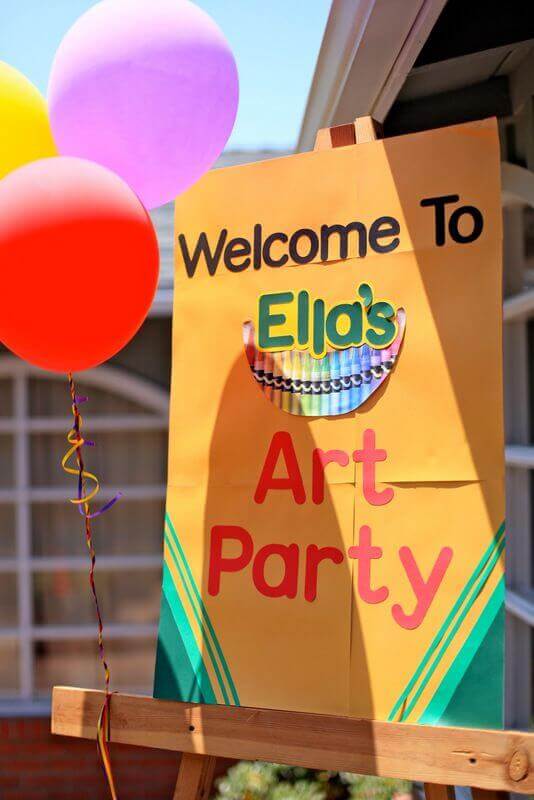 Crayola Crayon Party Welcome Sign