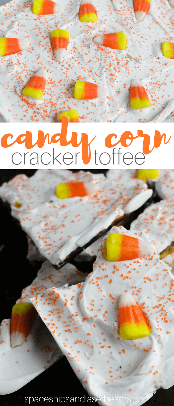 Candy Corn Cracker Toffee - Spaceships and Laser Beams