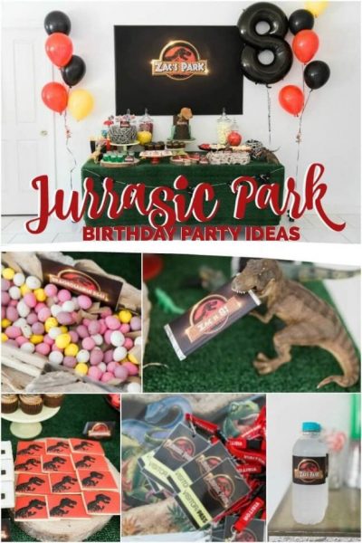 A Jurassic Park Inspired Boy’s Dinosaur Birthday Party - Spaceships and ...