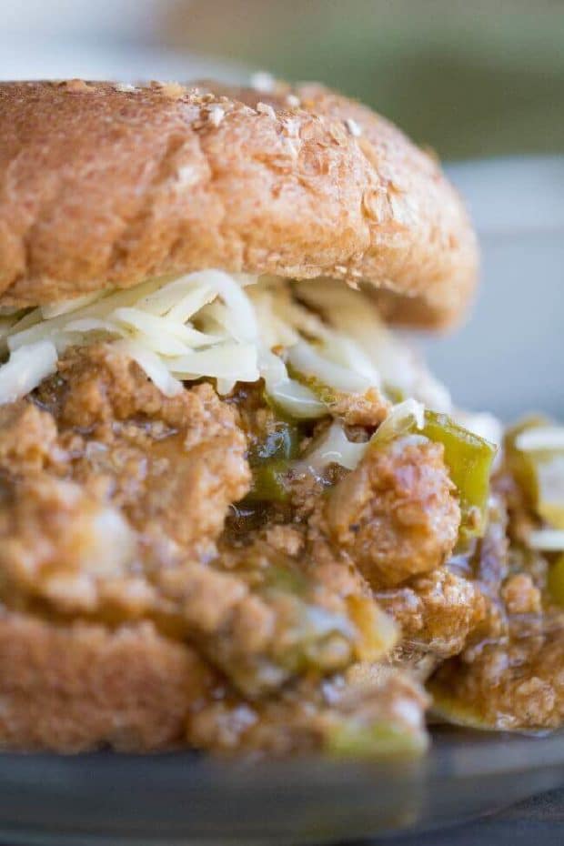 Slow Cooker Philly Sloppy Joes - Spaceships and Laser Beams