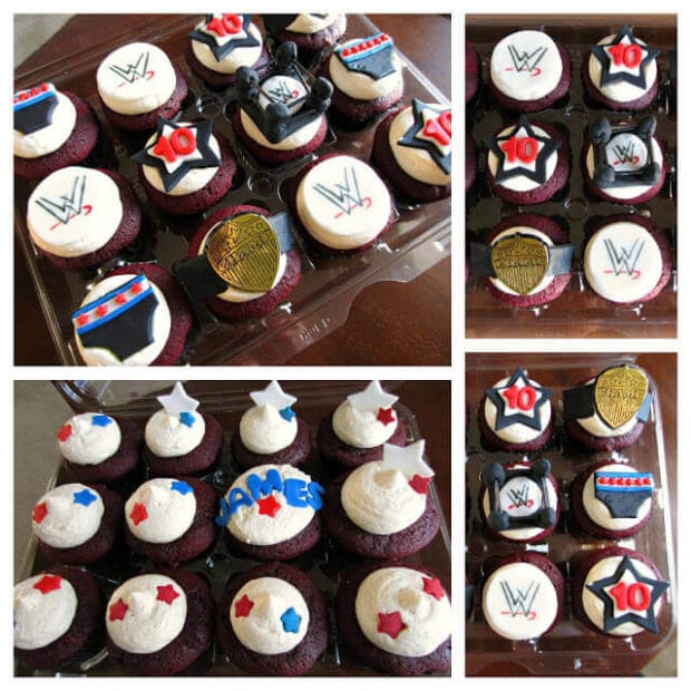 WWE Wrestling cupcakes