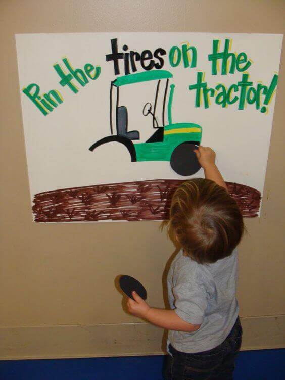 Pin the Tire on the Tractor Game
