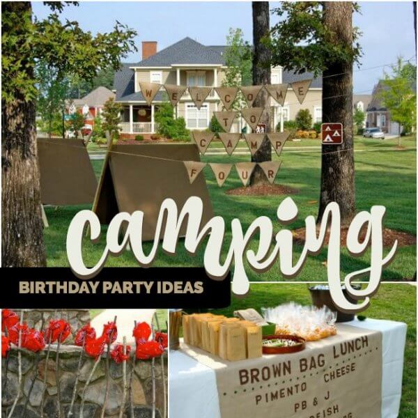 A Boy’s Camping Themed Birthday Party | Spaceships and Laser Beams