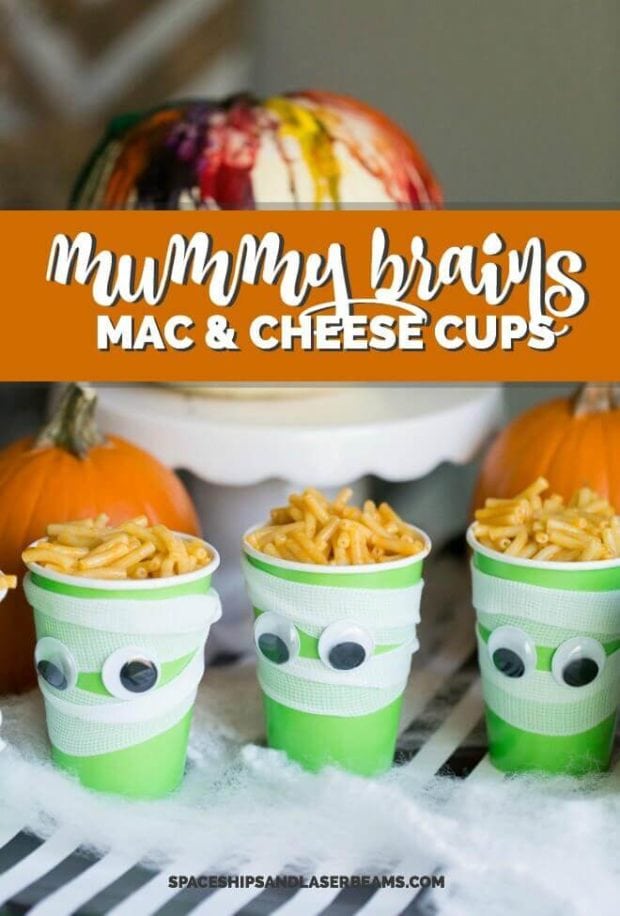 Mummy Brains Mac & Cheese Cups - Spaceships and Laser Beams