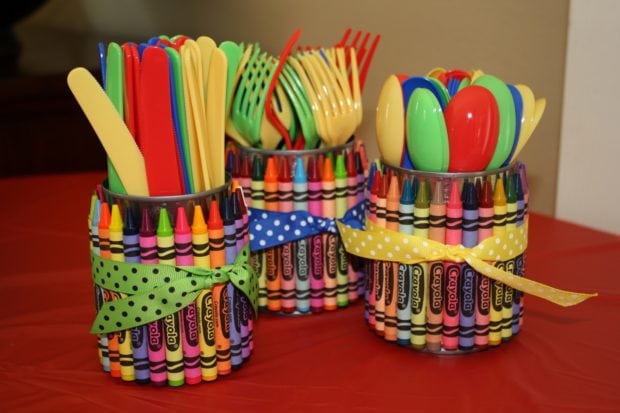 DIY Circus Birthday Crayon Party Favors - Party Ideas