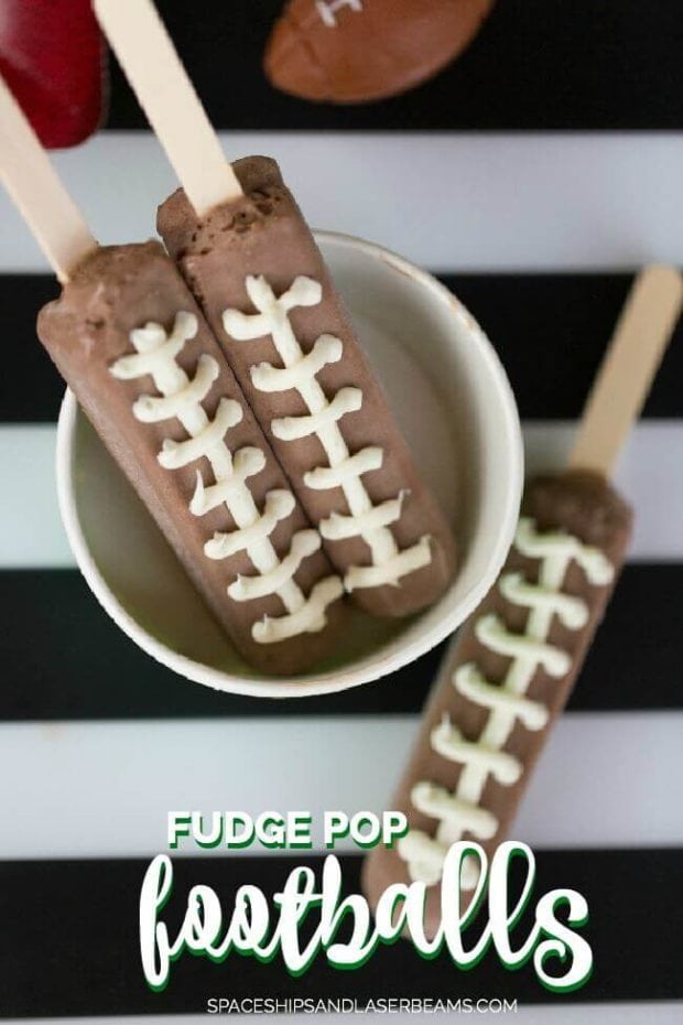 Football Party Food Ideas: Fudge Pop Footballs