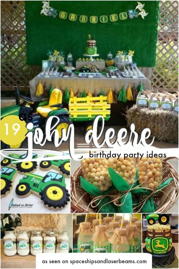 John Deere Party Tractor birthday party 3 Tractor centerpieces
