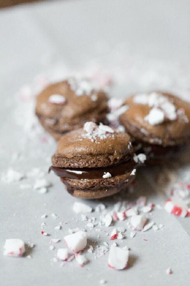 Peppermint Mocha Macarons - Spaceships and Laser Beams