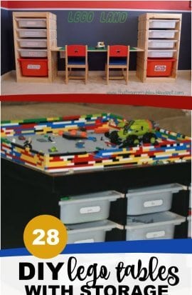 train and lego table with storage