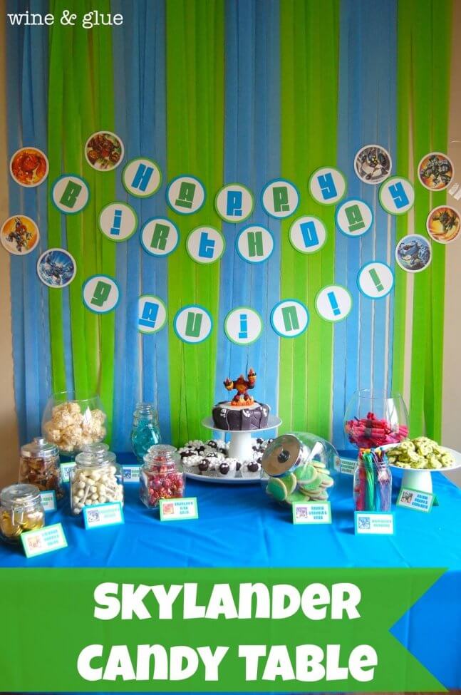 Skylander Party Candy Table