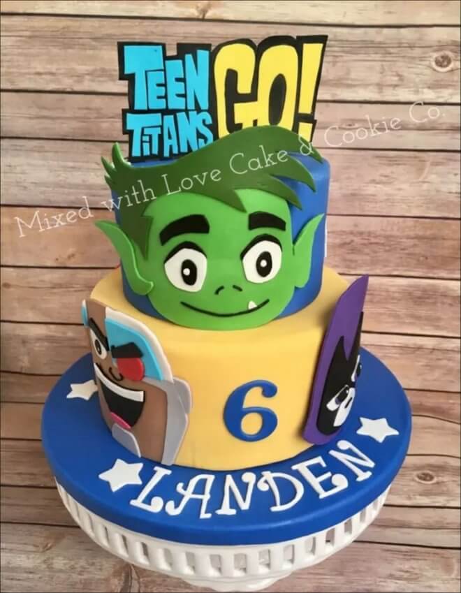 Teen Titans Birthday Cake