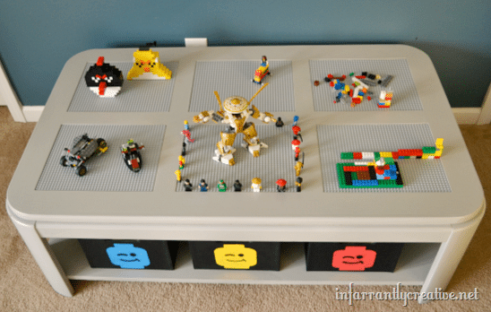 5 Awesome DIY Lego Tables • Craftwhack  Lego table diy, Lego for kids, Lego  table