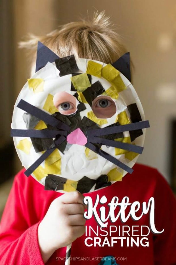 Kitten Inspired DIY Crafting - Spaceships and Laser Beams