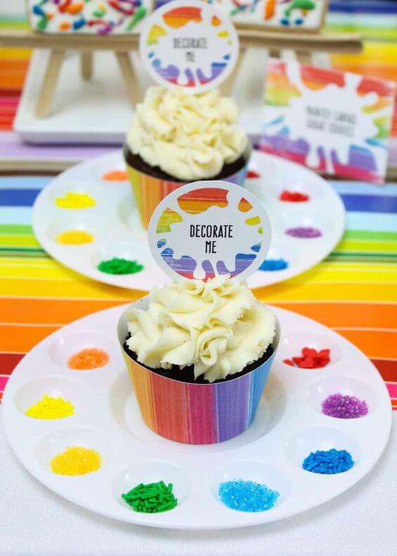 Paint Palette Cupcakes