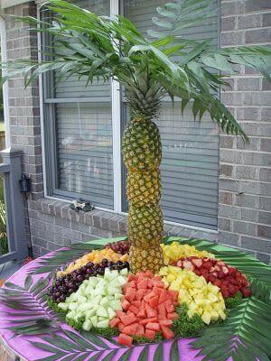 Pineapple Palm Tree Fruit Display