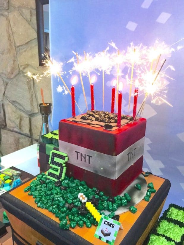 minecraft tnt cake ideas