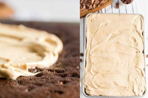 Peanut Butter and Chocolate Texas Sheet Cake