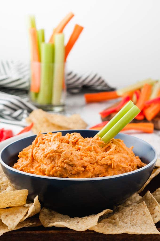 bowl of buffalo chicken dip