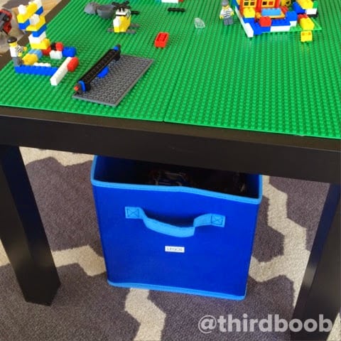 large lego table with storage