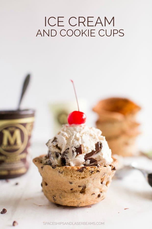 Ice Cream and Cookie Cups