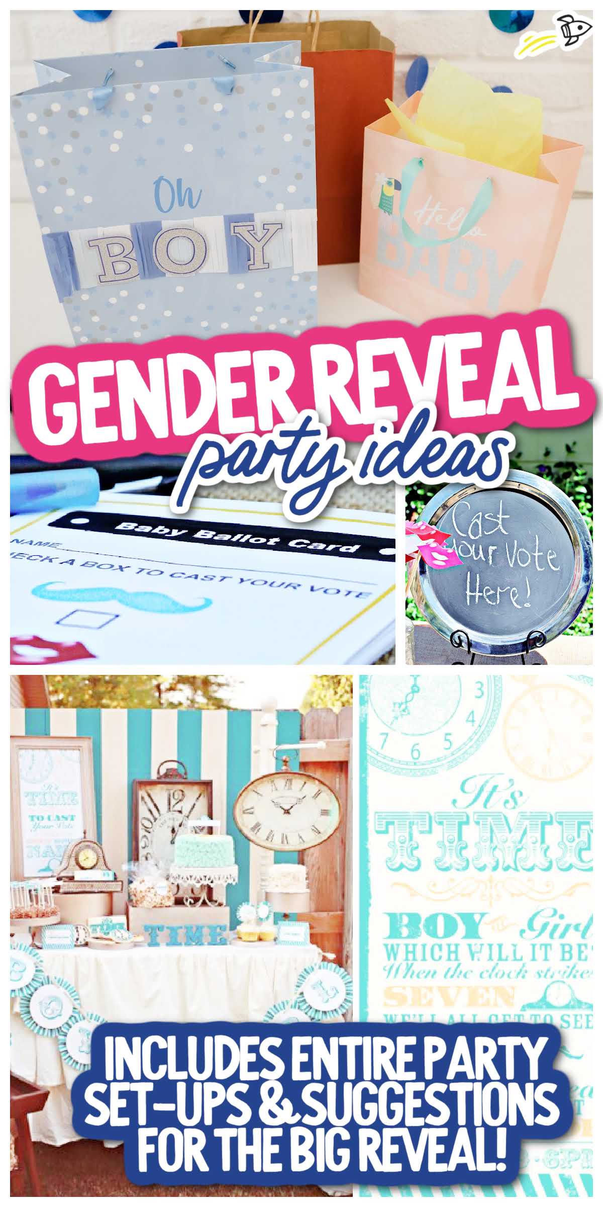 20 Charming Gender Reveal Party Ideas & Themes - Spaceships and Laser Beams