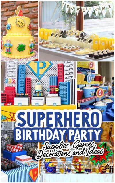 Piñata logos Súper heroes  Superhero birthday party, Marvel party,  Superhero party