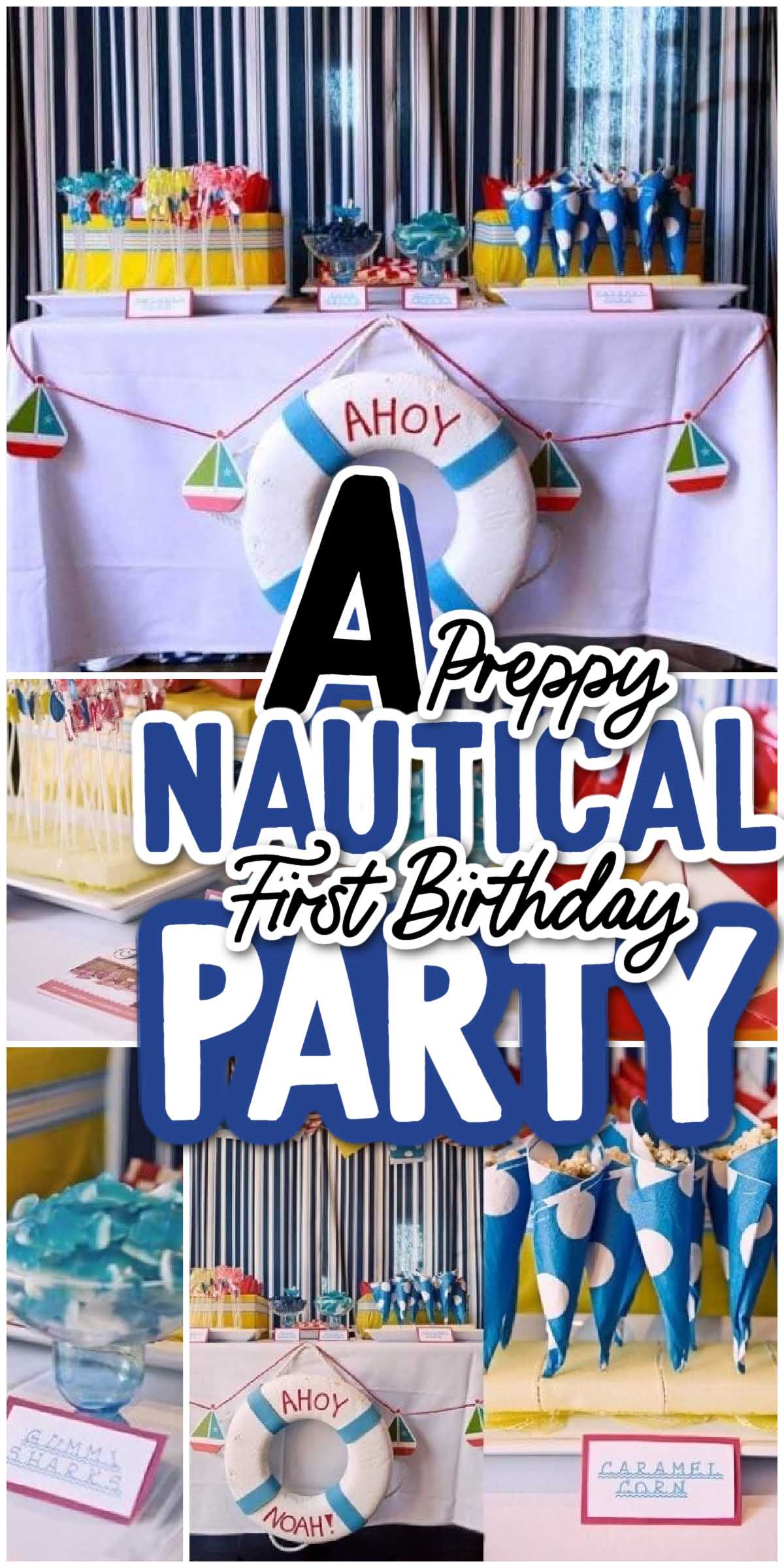 A Preppy Nautical First Birthday Party - Spaceships and Laser Beams