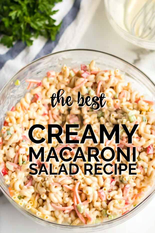 Bowl full of elbow macaroni salad