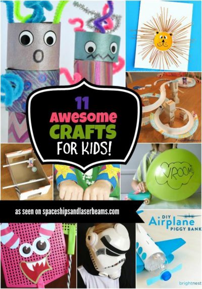 11 Awesome Crafts Kids Will Love - Spaceships and Laser Beams