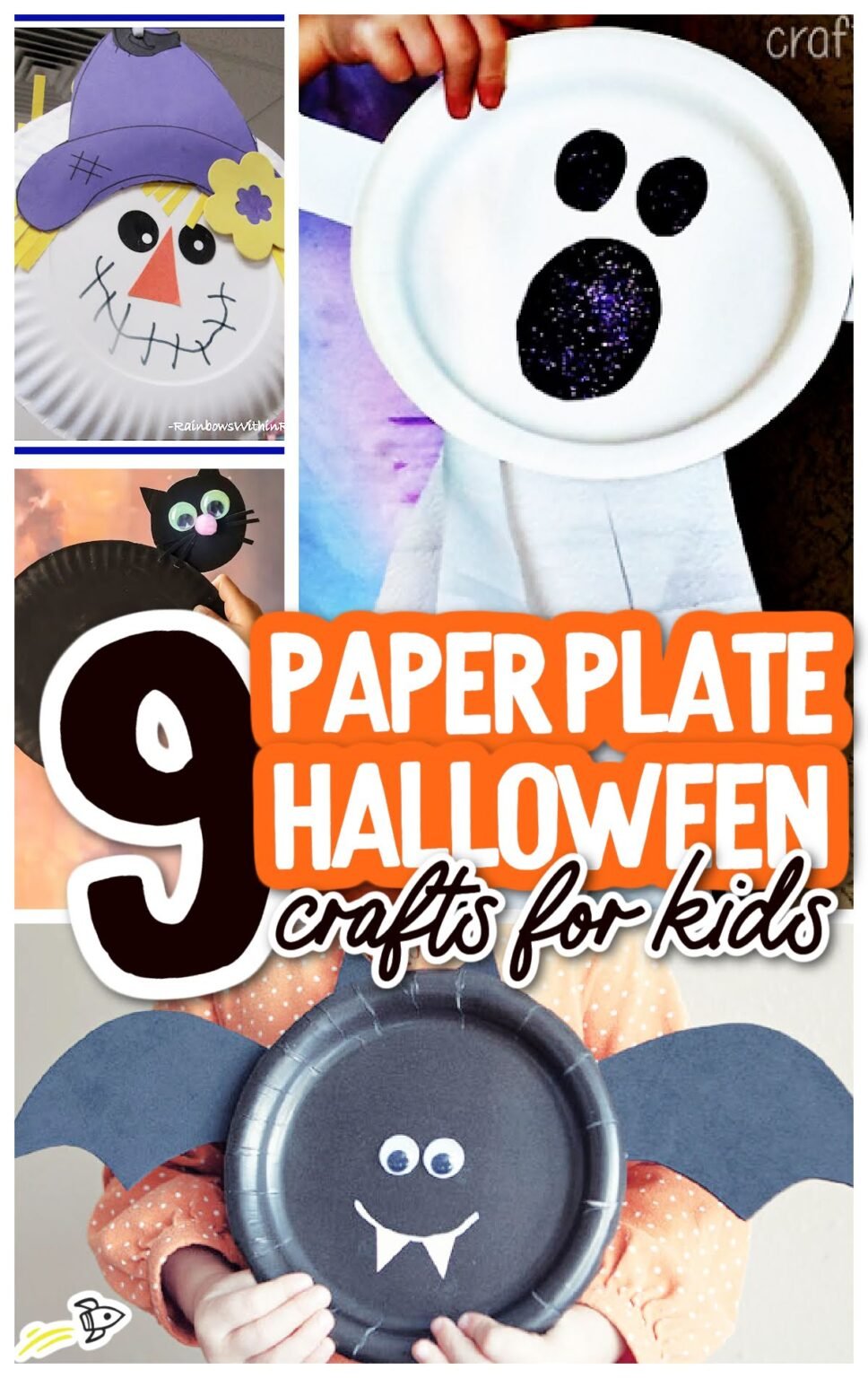 9 Paper Plate Halloween Crafts For Kids - Spaceships and Laser Beams