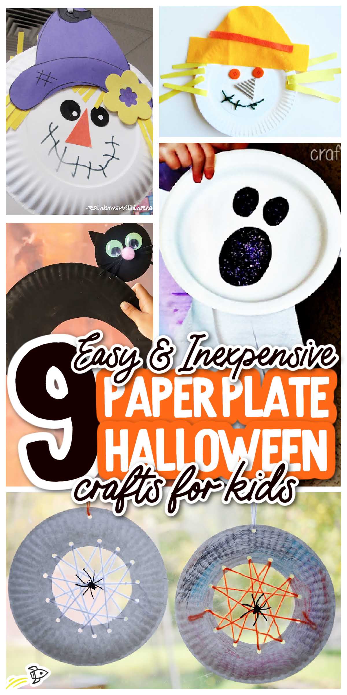 9 Paper Plate Halloween Crafts For Kids - Spaceships and Laser Beams