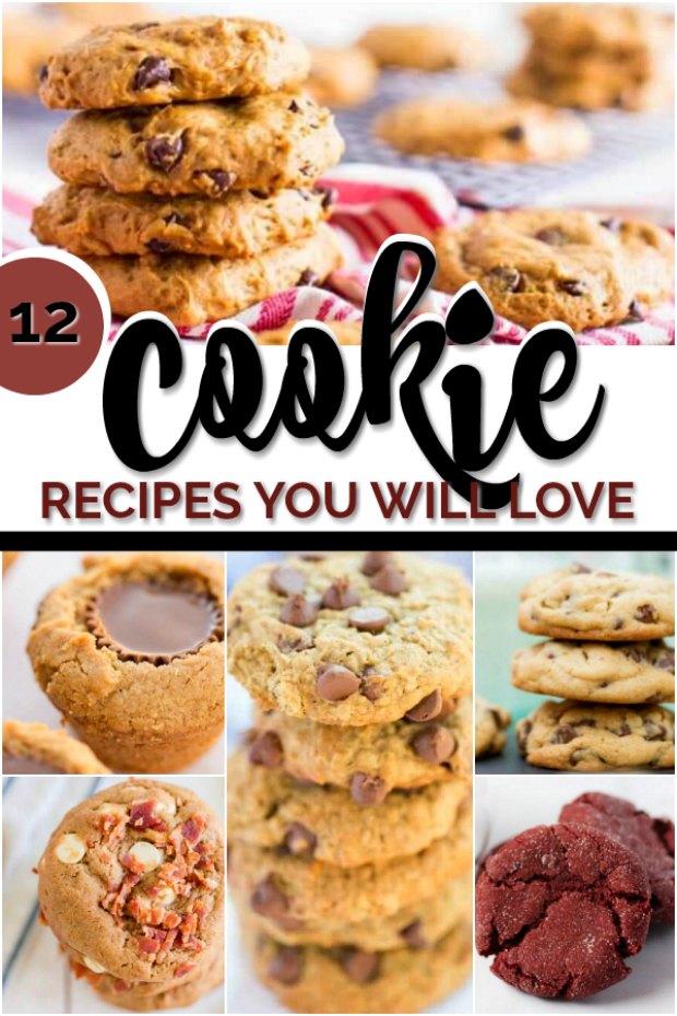 A bunch of different types of food, with Cookie and Chocolate chip