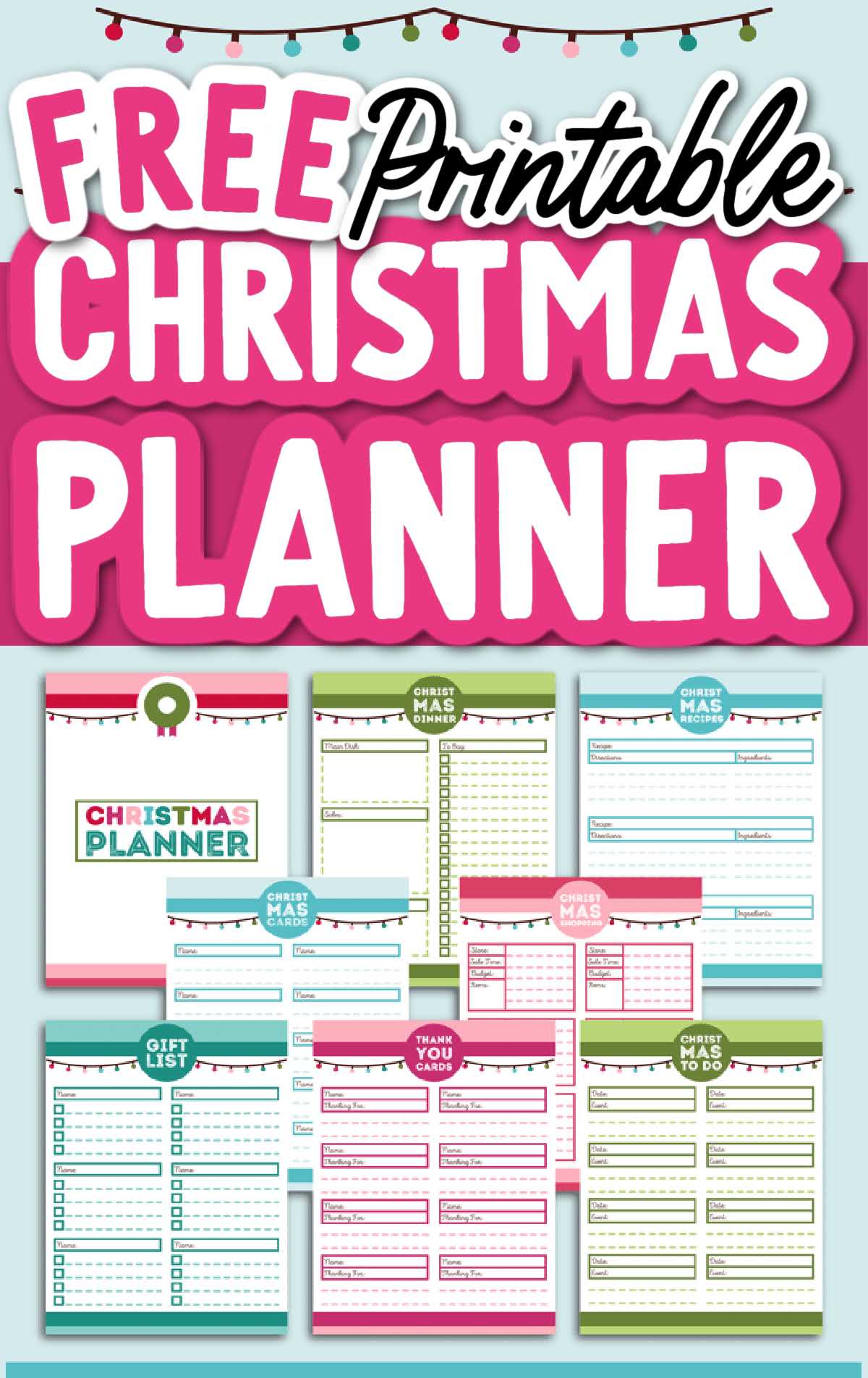 Christmas Planner Pages - Spaceships and Laser Beams