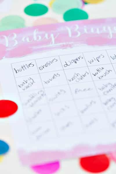#1 20 GUEST PACK GIRL BABY SHOWER GAME PINK PREDICTION CARDS KEEPSAKE!