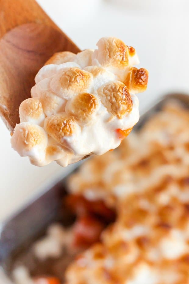 Easy Sweet Potato Casserole with Marshmallows - Spaceships and Laser Beams