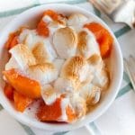 sweet potato casserole in a bowl