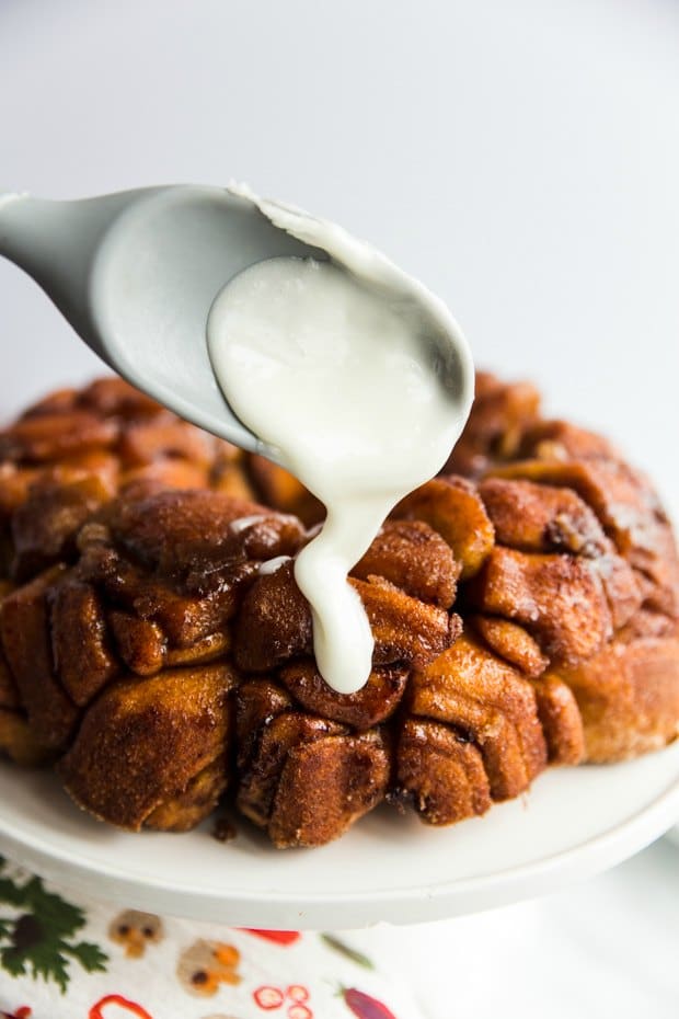 Food on a plate, with Monkey bread