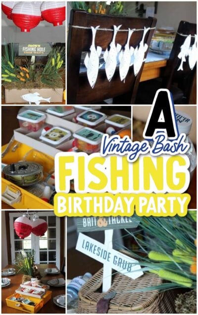 Bass Fish Fishing Baby Shower Cupcake Toppers Set Birthday Party
