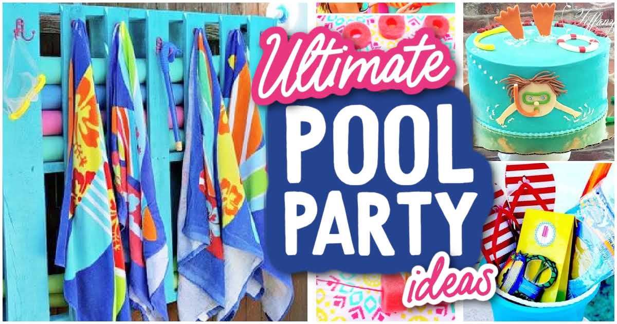 Pool Party Decorations, Summer Pool Party Backdrop, Hawaiian Pool Birthday  Decorations, Pool Party S