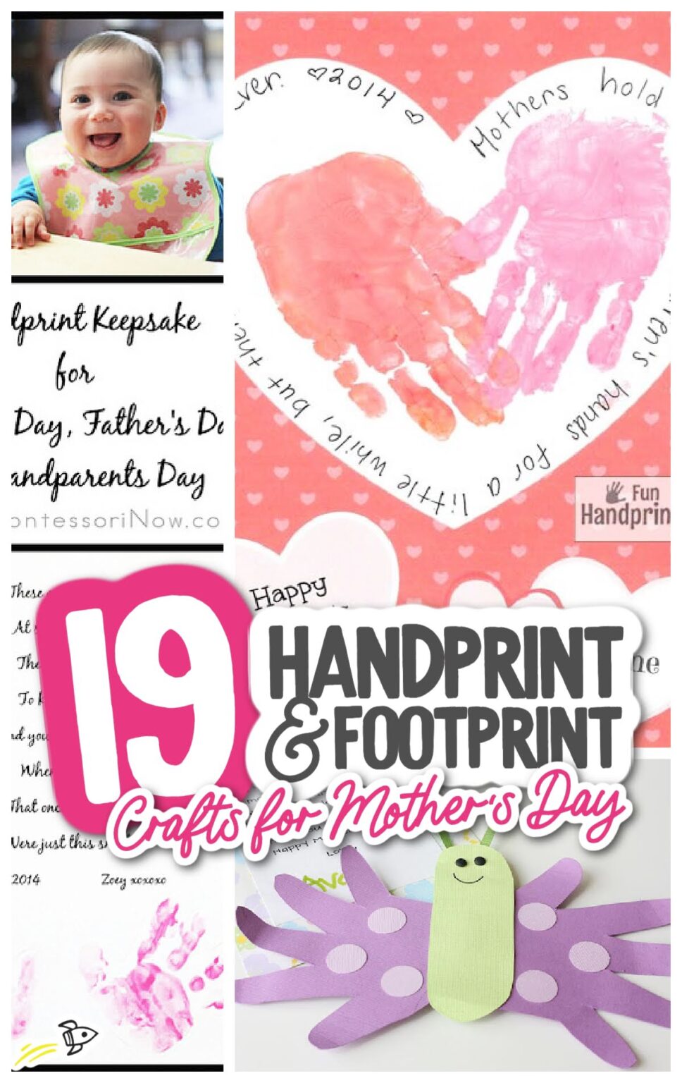 19 Handprint & Footprint Crafts For Mother's Day - Spaceships and Laser ...