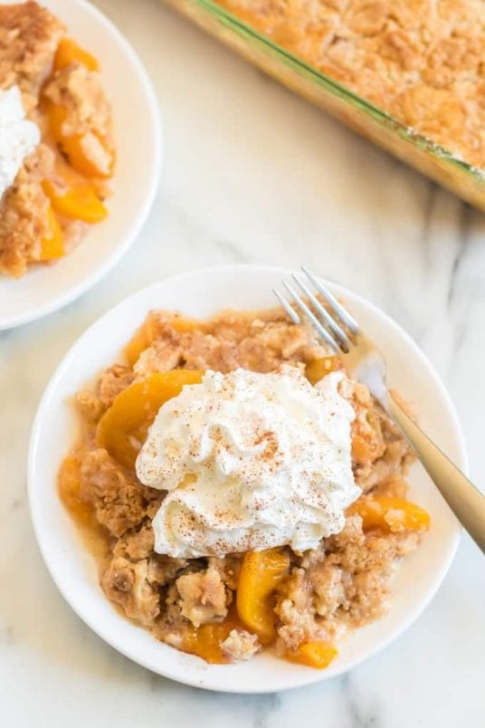 Peach Dump Cake - Spaceships and Laser Beams