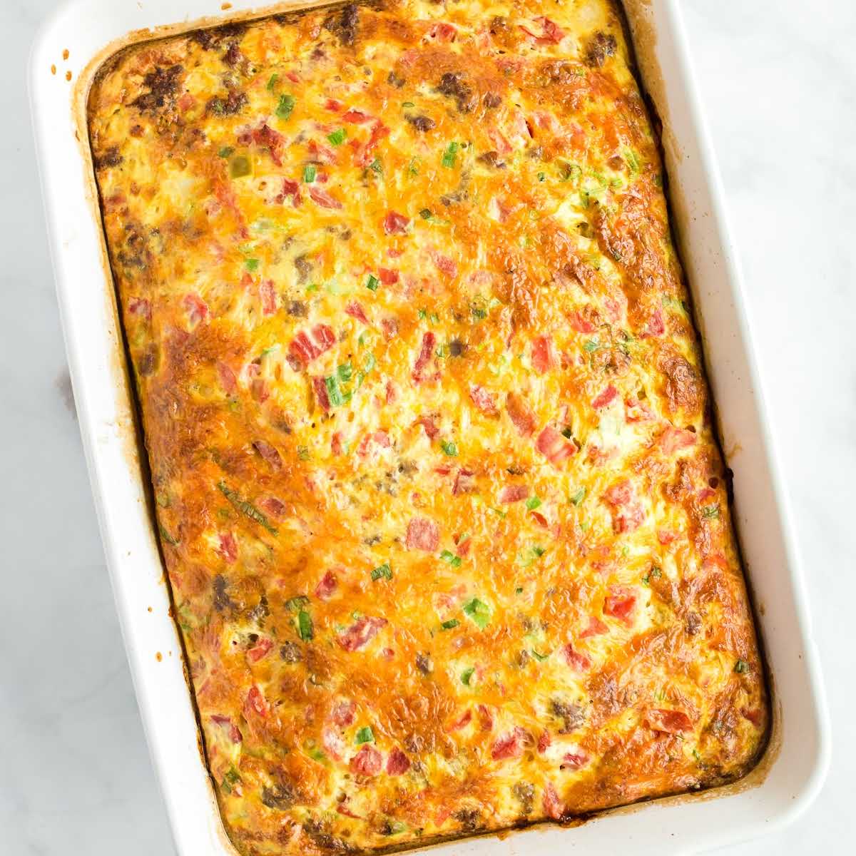 Sausage Breakfast Casserole - Spaceships and Laser Beams