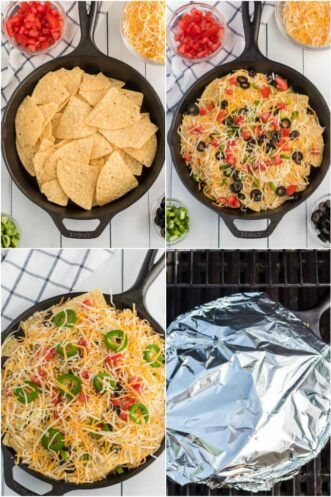 Campfire Nachos in a Cast Iron Skillet - Spaceships and Laser Beams
