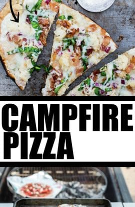 Pizza au feu de camp