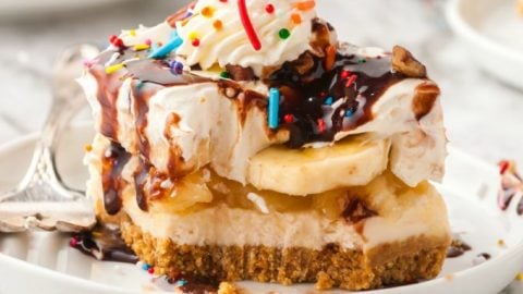 Banana Split Ice Cream Cake Recipe