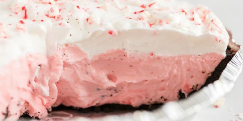 No Bake Candy Cane Pie - Spaceships and Laser Beams