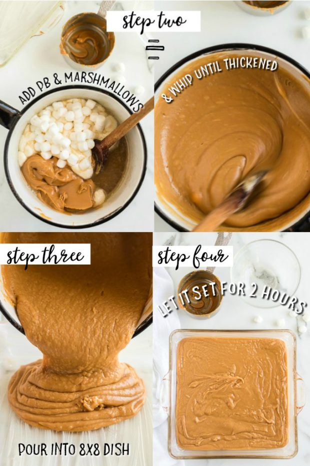 steps for making peanut butter fudge