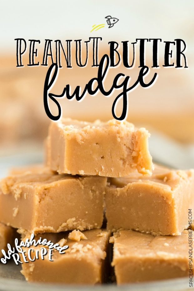 stack of peanut butter fudge on a plate