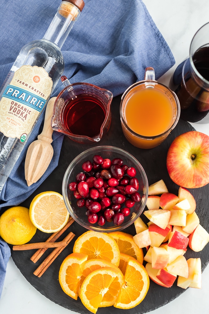 Ingredients for Fall Sangria