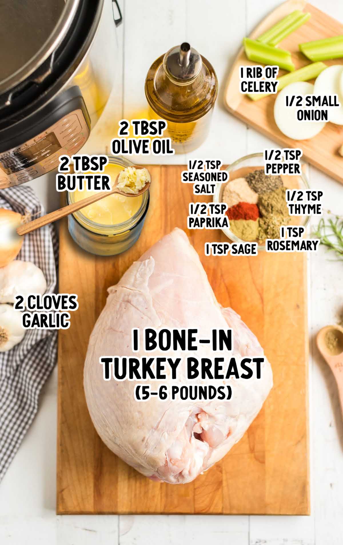 instant pot turkey breast raw ingredients that are labeled